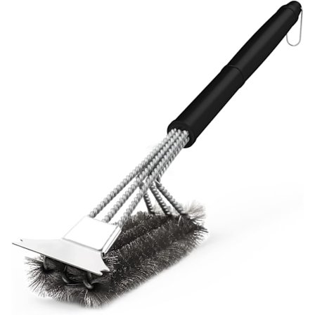 1 st (45 cm) Grillrengöringsborste, 3 i 1 Metallrengöring