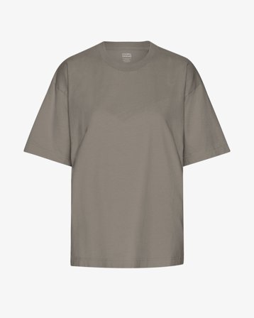 Oversized Organic T-Shirt - Misty Brown S