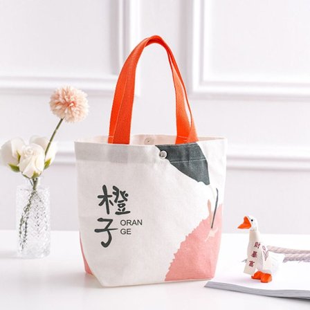 Cartoon Print Axelväska Canvas Handväska 10 10