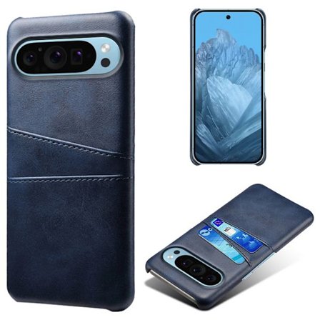 SKALO Google Pixel 9/9 Pro PU-nahkainen Suojakuori Lompakolla - Sininen