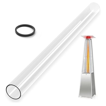 Glasrør til terrassevarmere 125 × 10 cm i hærdet glas