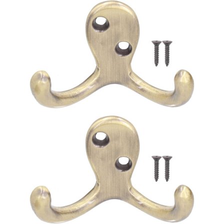 Kåbe krog, 2 stk. Retro stil zink legering tøj krog simpelt designet