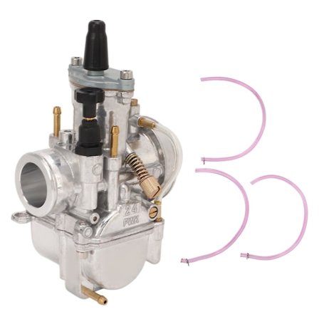 24 mm karburatorsamling, universal karburator i metal til 50cc?110cc ATV Quad Bike motorcykel, sølv