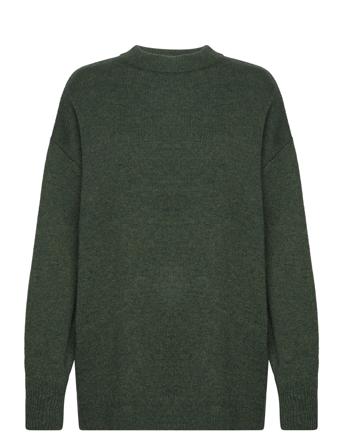 Sinna O-Neck Knit Top Pullover Grønn NORR*Betinget Tilbud