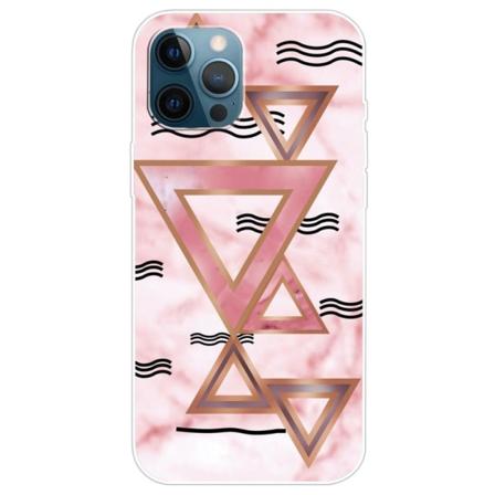 Marble design iPhone 14 Pro Max cover - Rosa Farvede Trekanter Multicolor