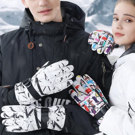 Vinterhansker for menn og kvinner, vanntette skihansker for utendørsbruk