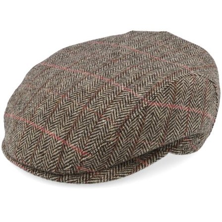 Wigéns - Svart earflap Keps - Ivy Slim Cap Brown Flat Cap @ Hatstore