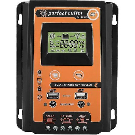 MPPT-aurinkolataussäädin 12V/24V 30A kaksois-LCD-paneeliakkulaturi (30A) aurinkosäätimelle