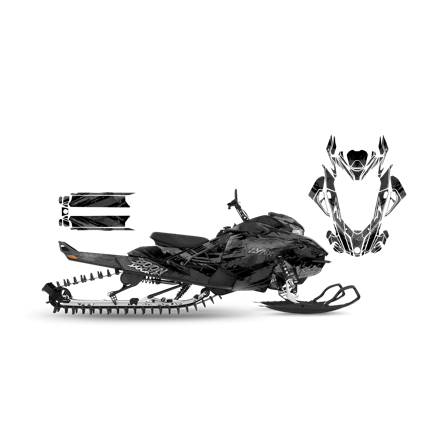 Dekalkit SweTown Rock-Down-Grå - Lynx Xtrim RE 3500 850 E-Tec 2018-2020