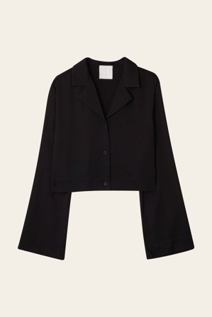 Malina - Cropped shirt - M - Black