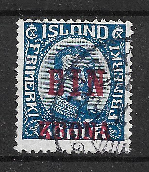 Island 1925 - AFA 121 - Stemplet