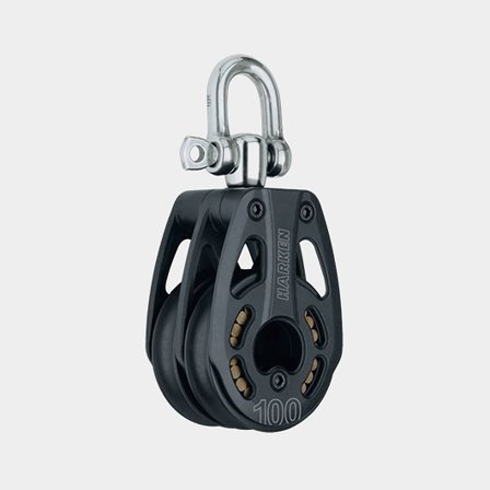 Harken 100mm Aluminum Double Block - Swivel (3248)