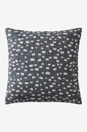 Jotex - Putetrekk 50x50 Cm Mørkeblå/naturhvit - KOFI - Kjøp Pynteputer & trekk hos Jotex