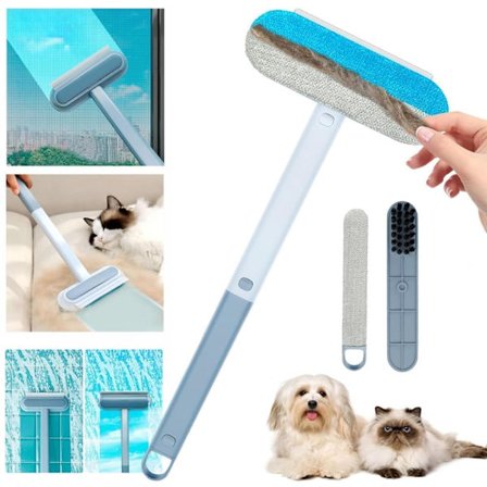 4-in-1 Lemmikkieläinten Karvanpoistaja – Monitoimiharja Koirien ja Kissojen Karvoille, Nöyhdälle, Pölylle ja Hiusille_TF_TF