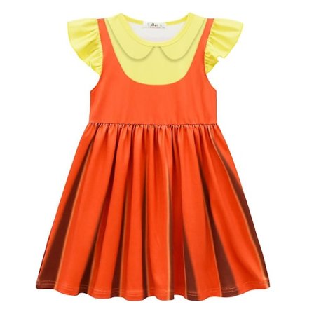 Kid Squid Game Kortærmet plisseret kjole Fest Cosplay kostume 6-7 år