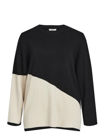 Objesterblock L/S Knit Pullover 129 Black Object