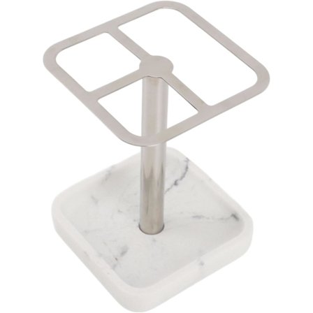 (Silver) Elektrisk tandborsthållare, tandborsthållare i rostfritt stål, tandborsthållare, tandkrämsförvaringsställ med 3 fack, platsbesparande 