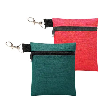 2 stk. Golf Tees Pose Taske med Klips Golf Tees Opbevaringslomme Golfboldtaske