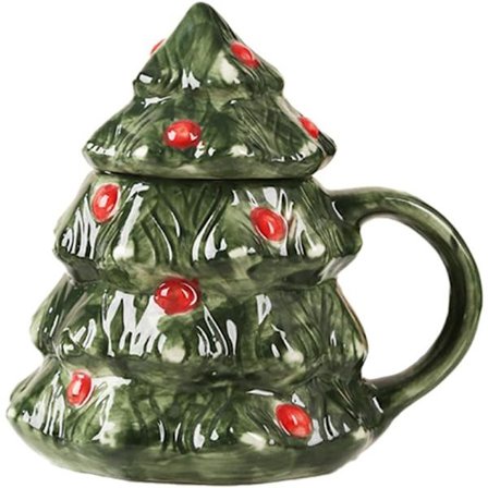 Julgranskopp söt keramisk julgranskaffekopp söt jul keramisk vinter julklapp