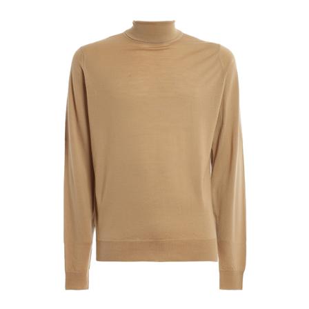 John Smedley, Of Pewll pullover ls Brązowy, Mężczyzna, Rozmiar: L