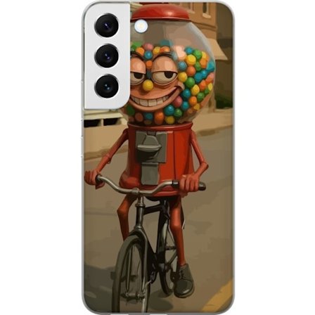 Kompatibelt Mobilskal till Samsung Samsung Galaxy S22 5G Italian Brainrot godismaskin – Tuggummimaskin cyklar i retrostil