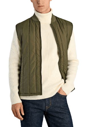 Lindbergh Quilted Waistcoat Kavajer Herr Blå L