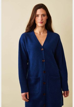 Jumperfabriken Asta Cardigan Tröjor Dam Blå M