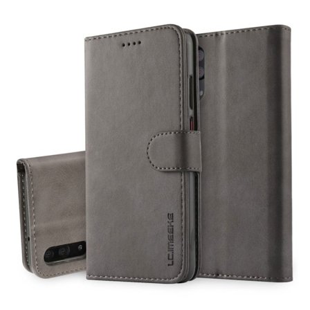 LC.Imeeke läder Huawei P20 Pro fodral - Silver/Grå