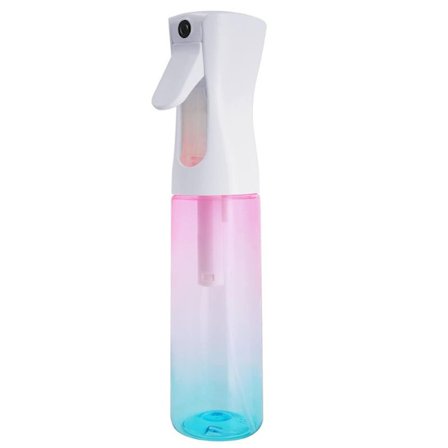Hårsprayflaske, tom plastsprayflaske, gradient, rosa, blå