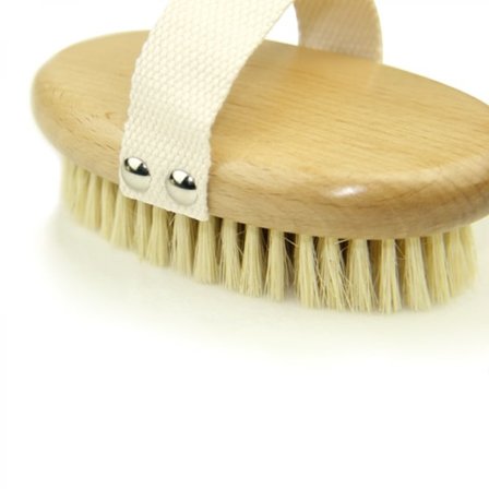 Tør børste, krops-eksfolierende skrubber, bade- og brusebørster til at forbedre cirkulationen, cellulite og lymfedrænage