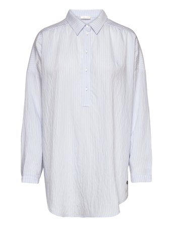 Arhavi Striped Half Placket Shirt Blue Tamaris Apparel