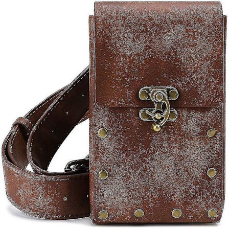 Steampunk Crossbody Skulderveske Messenger Gotisk Midje Fanny Pack Kjede Drop Leg Hip Holster Belte