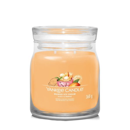 Yankee Candle Signature Jar Candles Mango Ice Cream 368g - Candela Profumata