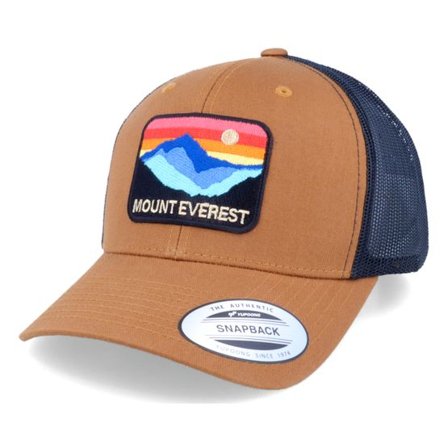 Wild Spirit - Brun trucker Keps - Mount Everest Patch Caramel/Black Trucker @ Hatstore