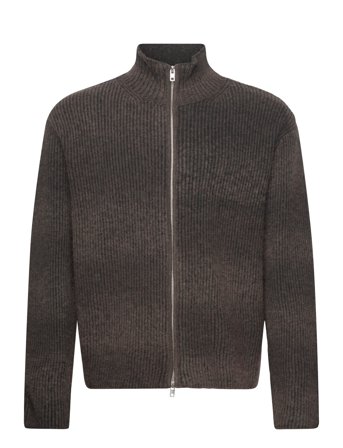 Weekday Woolblend Zip Cardigan - Brown - XS