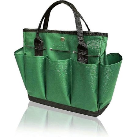 Hageverktøy Oppbevaringsveske med 9 Lommer - Hagegaver til Kvinner, Kraftig Tote Bag for Verktøy, Verktøysett, Innendørs og Utendørs, Organizer PPO