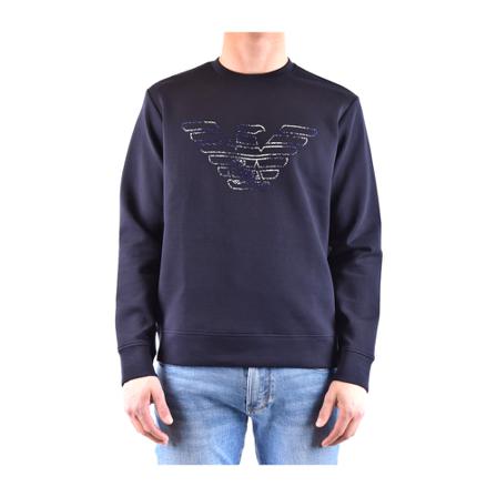 Emporio Armani, Sweatshirt Blauw, Heren, Maat:S