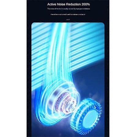 USB Opladning Elektrisk Ventilator Hængende Trådløs Halsventilator Bærbar Luftkøler Elektriske Vifter Bladløs Genopladelig Lydløs Ventilator, A