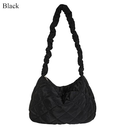 Axelväskor Quiltad tygväska SVART svart