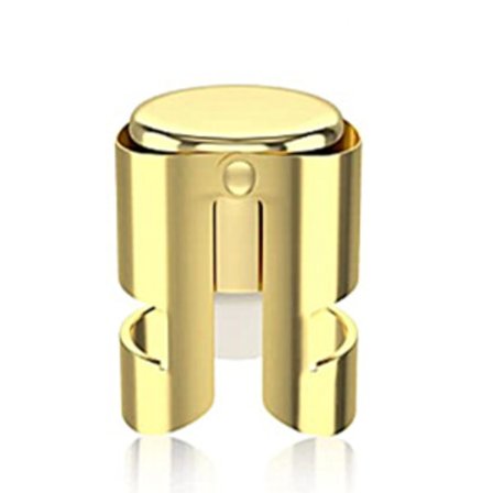 Guld champagnepropp, guld färg designad i Frankrike, förslutare för Cava-flaskor, Prosecco, mousserande vin, guldpläterad, inga vassa kanter, enkel 