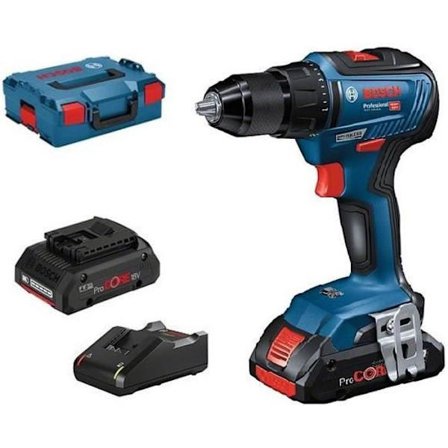 Borrskruvmejsel BOSCH PROFESSIONAL GSR 18V-55 + 2 batterier 4.0Ah ProCore L-BOXX