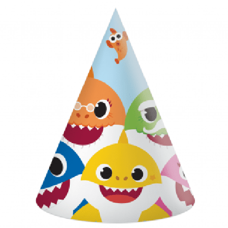 Hattar Baby Shark 6-pack - Baby Shark Kalas Dekoration - Kalaslagret.se