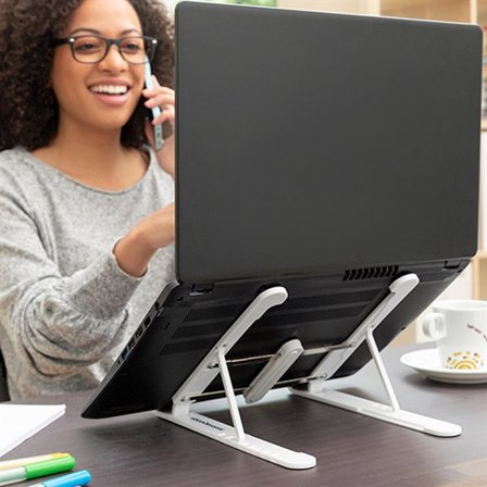 Justerbart och hopfällbart laptopställ 10–17"