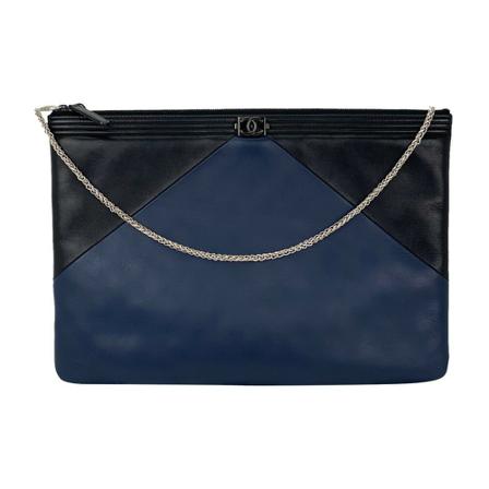 Chanel Vintage HandTass , Blauw , Dames , Maat: ONE Size Vintage Tassen
