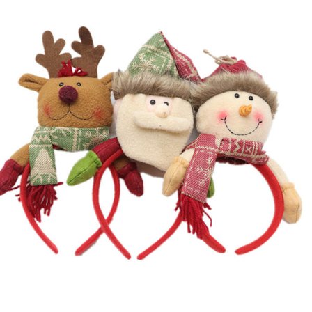 3 st juldekorationer jul huvudknapp fest rekvisita barn