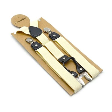 120 cm Svarta Hängslen för Män Justerbara Elastiska Herrhängslen med 4 Clips