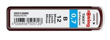 ROTRING Feinmine 1 Dose - Feinminen à 12 Stück 0,7 B