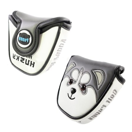 Golf Head Cover Vattentätt Sött Hundformat Golf Head Protector PU Super Fleece Golf Putter Cover för Utomhus PCM