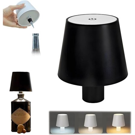 Vinflaskelampe LED Touch, Oppladbar Bordlampe for Bar, Klubb & Dekorasjon_OF
