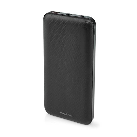 Powerbank | 10000 mAh | 1.5 / 2.0 / 3.0 A | Antal utgångar: 2 | Utgångsanslutning: 1x USB-A / 1x USB-C | Ingångsanslutning: 1x Micro USB / 1x USB-C